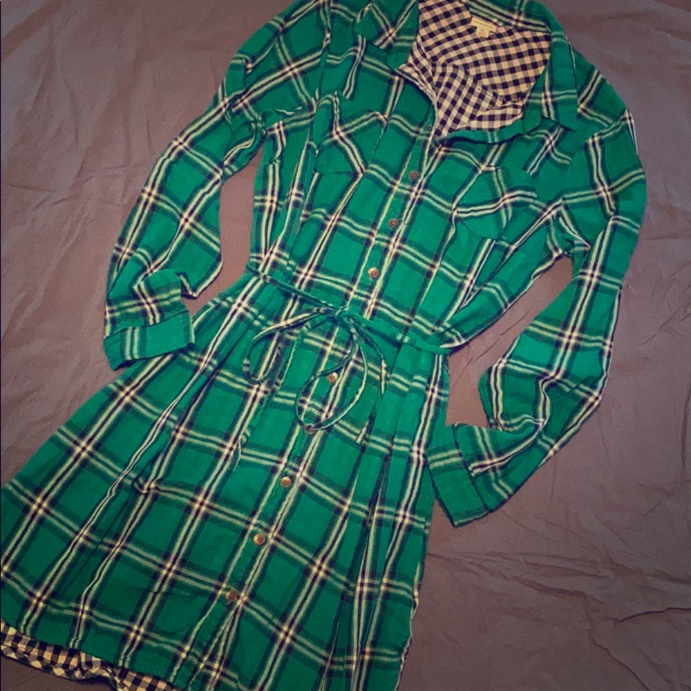 Merona Plaid Button Shirt Dress